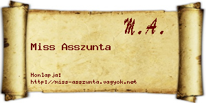Miss Asszunta névjegykártya
